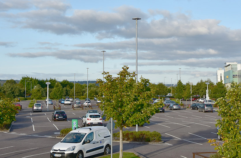 Lights in a Large Car park