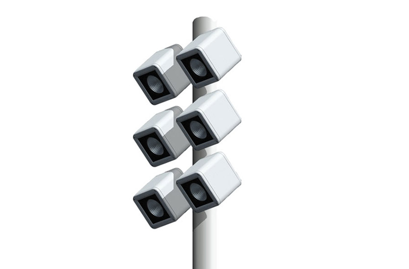 Flutlicht-2 Floodlight Array on Pole