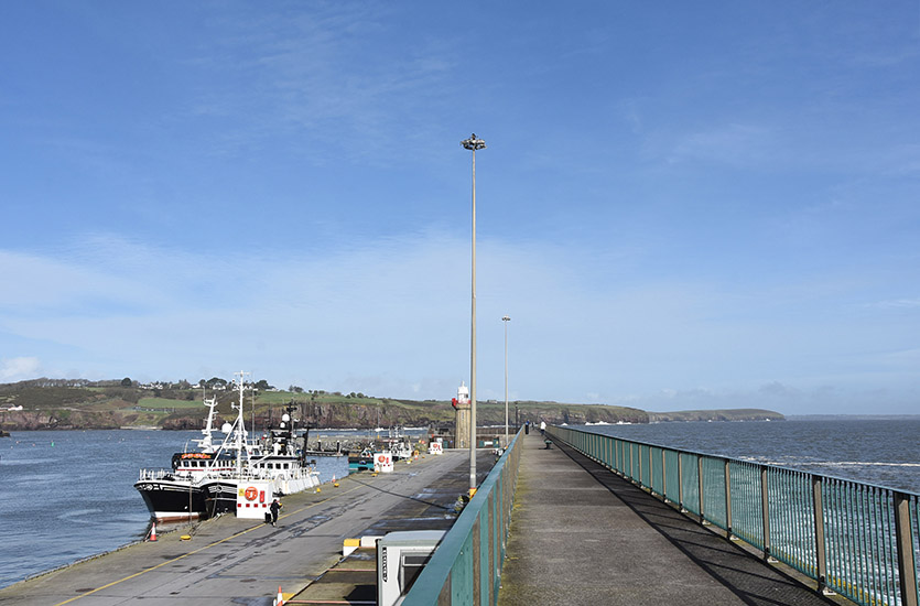 High Mast Floodlights in Harbour
