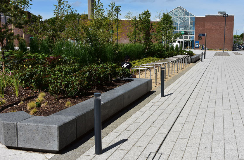 LED Bollard in Plaza