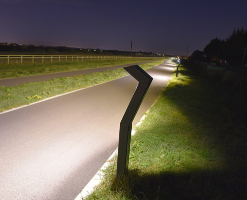 LED-Pollerlicht-in-der-Nacht
